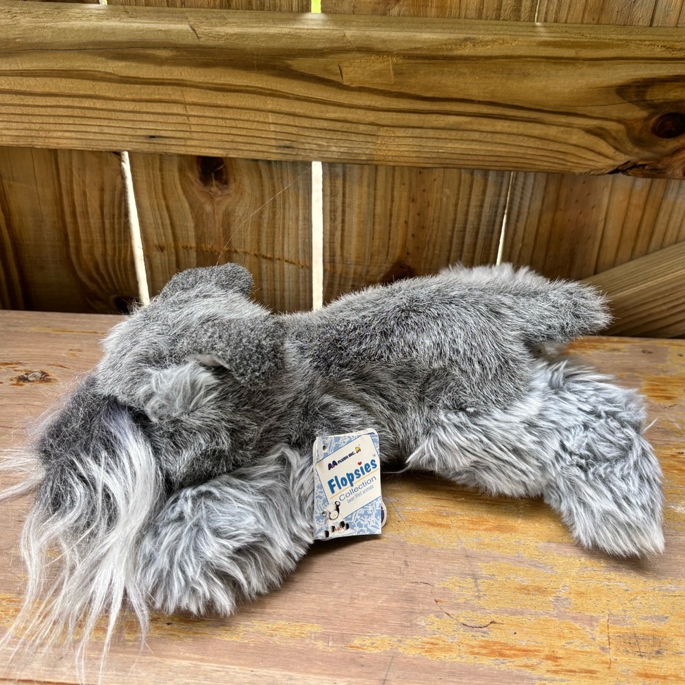 Flopsies Aurora Gray Plush Terrier Schnauzer Puppy - Newton